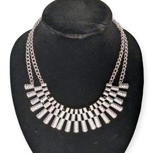 NWT Mocha Large Silver Color Necklace